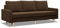 Mebligo - Sofa mit Schlaffunktion und Bettkasten Blank, 3 Sitzer Sofa 212 cm Breit, Schlafsofa, Ausziehbares Couch auf Holzfüßen, Schlafcouch - Braun