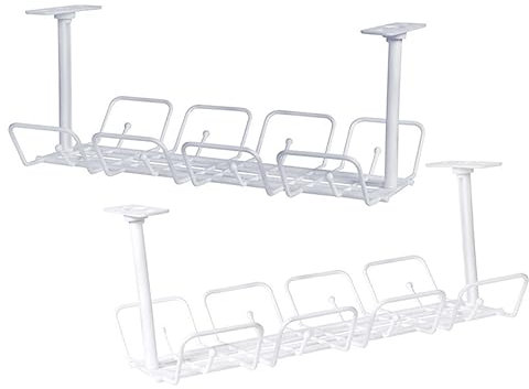 Yardenfun Bandeja Cable Organizador Cable Escritorio Soporte Metálico Gestión Eléctricos Fácil Instalar