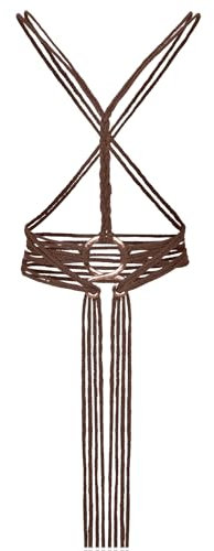 keland Wikinger Troll Cross Belt Mittelalter Hexen Seil Gürtel für Damen (Braun)