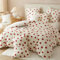 Tospass Aimer Housse de Couette Peluche 200x200 Blanc Rouge Motif de Cœur Shaggy Furry Faux Fur Hiver Parure de lit Flanelle Fuzzy avec Fermeture Éclair Linge de Lit avec 2 Taie d'oreiller 65x65cm