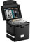 Tamfile Caja de almacenamiento de discos de vinilo, caja de almacenamiento de discos de vinilo ignífuga con cerradura y cremallera impermeable, organizador portátil plegable con capacidad para hasta