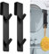 2 Pièces Crochet Douche, Crochet Porte Serviette sans perçage, Crochets de Porte pour Portes de Douche en Verre sans Cadre, Adapter 6-12 mm d'épaisseur (Crochet Double Noir)