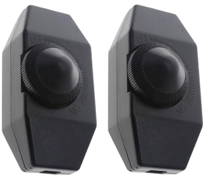 2pcs LED Dimmer Switches Adjustable Knob Rotation Knob Easy Installation Button For Dimmable LED & Incandescent Lights Adjustable Button