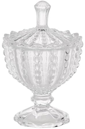 Generico Scatola Coppa in Vetro portaconfetti 9.5x14 cm BOMBONIERA