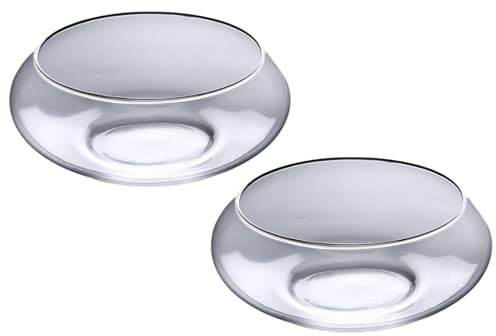 CLSSLVVBN Macetero de Loto Transparente, Flor de Loto para Plantar en Agua, Cuenco de Loto o Plantar Maceta de Cristal de Loto, Agua para Plantar, 25cm, 25 * 25 * 10CM