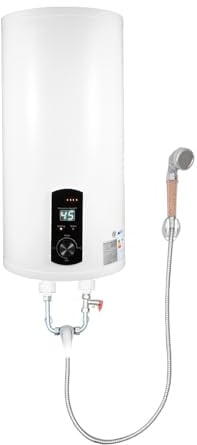 50L Warmwasserspeicher Vertikal Boiler mit Wasserhahn und Handbrause 2000W 25-75°C Elektrospeicher Wandhängender Wasserboiler Wasserdichtes IPX4 für Küche Bad