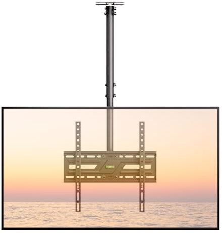 monTEK Ceiling TV Bracket for 37-75 inch Flat Screen Displays | Tilt and Swivel, Height Adjustable, Flat & Sloped Ceilings, Up to 50kg, Max VESA 400x400mm