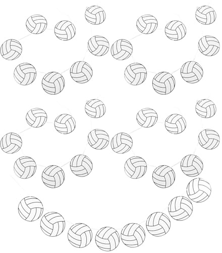 ERINGOGO 5 Stück Volleyball Papier Banner Sportparty Deko aus Papier Hintergrundwanddekoration für Volleyball Geburtstag und Sportveranstaltungen