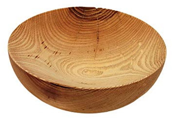 Holzschale Dekoschale Schale Obstschale Schlüsselschale Schmuckschale handgemacht gedrechselt rund aus Eschen Holz ∅ ca. 19,5 cm - H: ca. 7 cm