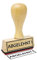 Stemplino® Textstempel - Abgelehnt ! - 50mm x 15mm Holzstempel mit Text Bürostempel Firmenstempel Stempel Büro Text Stempel