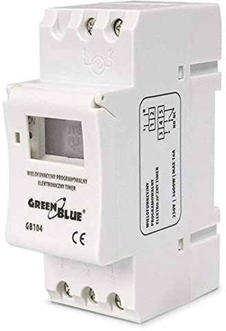 Green Blue GB104 Digitale Zeitschaltuhr Wochenplan Hutschiene DIN 16A DIN-Schiene Schalttafel (3x Set)
