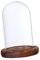 HomeDecTime Blumentopf aus Glas, transparent, glockenförmig, braun A