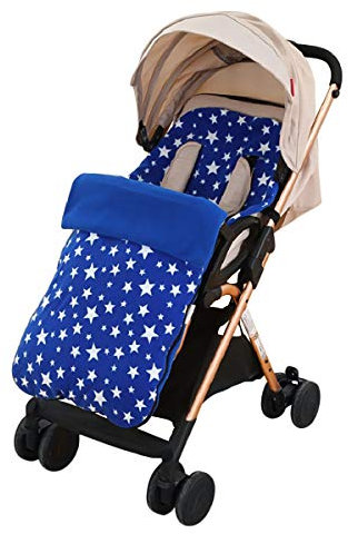 SONARIN Universal Premium Fußsack für Kinderwagen,weicher Deluxe-Thermo-Fleece,Cosy Toes,für Jogger, Buggy(Blau)