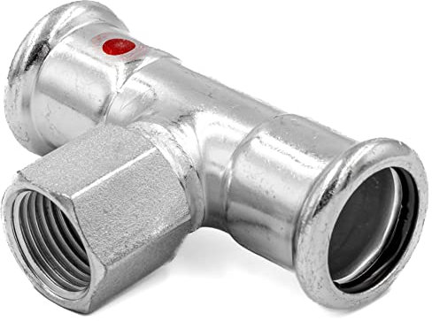 SANHA-Therm (Serie 24000) C-Stahl Pressfittinge SA, V, M-Profil T-Stück mit Innengewinde (28x3/4x28)