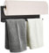 Porta asciugamani di carta magnetico per frigorifero, porta asciugamani da cucina, barra magnetica multifunzione in ferro, utilizzato per cucina, bagno, WC, senza trapano (nero, medio)