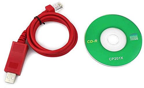 USB-Programmierkabel+CD Software, Walkie-Talkie-Programmierkabel Kompatibel mit WOUXUN KG-UVD1P KG-UV6D KG-UV8D KG-UV899 KG-UV9D PLUS Handfunkgerät, Tragbare Funkgeräte Programmiersoftwarekabel Rot