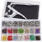 Druckknopf Set mit Zange, Φ9.5mm 280set Jersey Druckknöpfe Metall Nähzubehör Buttons Knöpfe zum Annähen Werkzeug Jersey Snaps für DIY Basteln Stoff, Kleidung Taschen