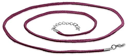 Tata Gisèle - Collar de tela rosa fucsia - 66 cm