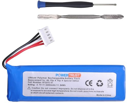 PowerTrust 3200 mAh Akku für JBL Flip 4, Flip4 Bluetooth-Lautsprecher GSP872693 01