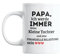 Lieblingstasse mit Spruch I Spülmaschinenfest und Beidseitiger Druck I Tasse als Geschenk für Papa, Vater Lustig zum Geburtstag Vatertag I Ich werde immer deine finanzielle Belastung sein (Tochter)