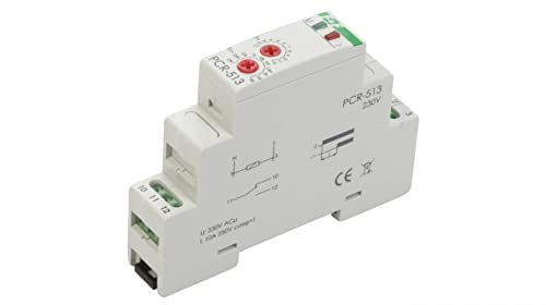 Zeitrelais 1P 10A 0,1sek-576h 230V AC verzögert Anschluß PCR-513 f&f 5908312595441