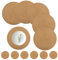 wiipara 12er Set Runde Tischsets Platzsets Abwaschbar, 34cm Gewebte Platzdeckchen Hitzebeständig mit Untersetzer, Tischset Platzset Gold Rund für Küche, Weihnachten, Party, Hochzeit (Hell Braun)