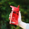 eBuyGB Personalised Water Bottle with Flip Straw for School, Nursery - Reusable BPA Free 440ml Tritan Drinks Travel Bottle Cup for Children, Kids - Any Name (Red)