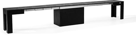 MOBILI FIVER, Banc Extensible X 67,5(292) x35,6 cm, Noir Béton