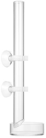 Tube d'alimentation Assemblé pour Crevettes, Mangeoire à Poisson en Acrylique Transparent Durable avec Ventouses pour Crevettes d'Aquarium