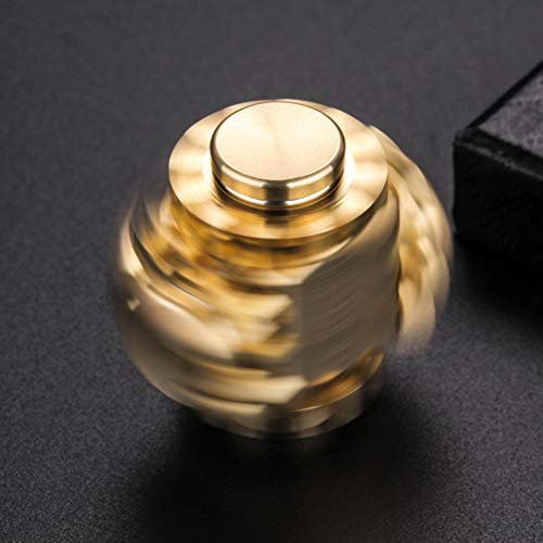 Métal Fidget Spinner, Laiton Pur Gears Linkage Fidget Toy, Mini Hand Fingertips Gyro Stress Relief Toy avec roulement Silencieux détachable, Convient pour l'anxiété, Le TDAH
