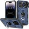 Doeshine for iPhone 14 Pro Max Case with Kickstand & Slide Camera Cover, Built-in 360° Rotate Ring Stand Magnetic, Heavy Duty Shockproof Protective Cover for iPhone 14 Pro Max 6.7 (Blue)