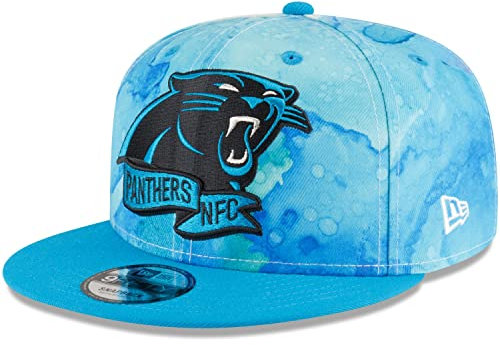 New Era 9Fifty Carolina Panthers NFC Cap Basecap Baseballcap Snapback Flat Brim NFL-Cap Damen/Herren - Snapback, mit Schirm Winter Herbst-Winter - One Size schwarz