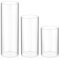 DECHOUS Hurricane Candle Holders, Set of 3 Glass Cylinder Tube Shades, Height 10/15/20cm, Width 6cm