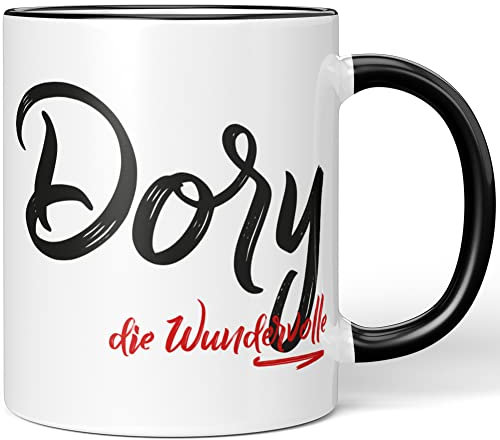 JUNIWORDS Tasse, Dory, die Wundervolle, Schwarz (5226827)