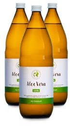 Mother Earth Products | 100% Bio Aloe Vera Direktsaft mit Gelstücken ohne Zusätze | Reines inneres Gel des Aloe Vera Blattes zum trinken | 1200mg/l Aloverose | 3 x 1000ml