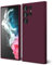 Oakxco für Samsung Galaxy S22 Ultra Hülle Silikon Case mit Kameraschutz, Ultra Dünn Bunt Handyhülle Mädchen, Einfarbig Handy Hülle Slim Schutzhülle, Matt TPU Weich Gummi Silikonhülle, Weinrot Bordeaux