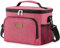 Lifewit Isolierte Kühltasche, Wiederverwendbare Lunchtasche, Tragbare Kühlbox, weiche Tragetasche, auslaufsicher, mit verstellbarem Schulterriemen für Erwachsene für Arbeit/Picknick, Pink 9L