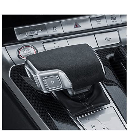 LANOBA Auto-Styling Kompatibel mit Audi A6 C8 Mittelkonsole Armlehne Box Gangschaltung Panel Dekoration Abdeckung Wildleder ABS Verkleidung Auto Innenzubehör (Farbe: B Modell Schwarz)