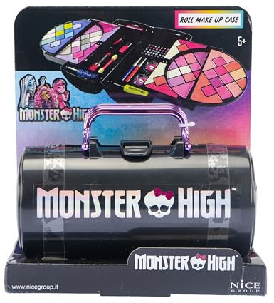 Nice Group - Monster High Roll Make Up Case, 1 Schatulle Zylinder mit Lidschatten, Lippenglanz, Rouge