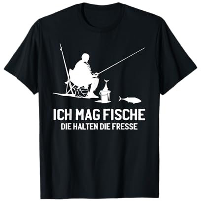 Angler Köder Witzig Ich Mag Fische Die Halten Die Fresse T-Shirt