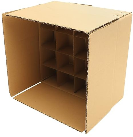 Operitacx Praktische Wellpappe-Box Glastrenner-Sets Küchen-Umzugskarton Weingläser Geschirrverpackung Umzugskartons Papptrenner Für 13 5 X 13 5 Cm. 5X4. 1-Zoll-Box Wellpappe-Box