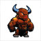 2X Bulle Aufkleber Stier 50x40mm Torero Blaue Augen Autoaufkleber Spanien Arena Digitaldruck Fun Sticker Kleber UV JDM Motiv 2
