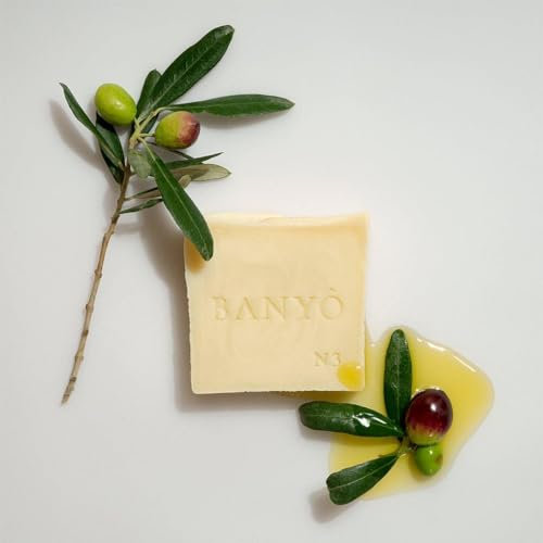 BANYO N3 BANYÔ Seife 90g - Hamam Naturseife handgefertigt - Traditionell türkische Olivenölseife mit klassischem Hamam Duft - Tafel Olivenöl Seife für trockene Hauttypen - 100% natürlich