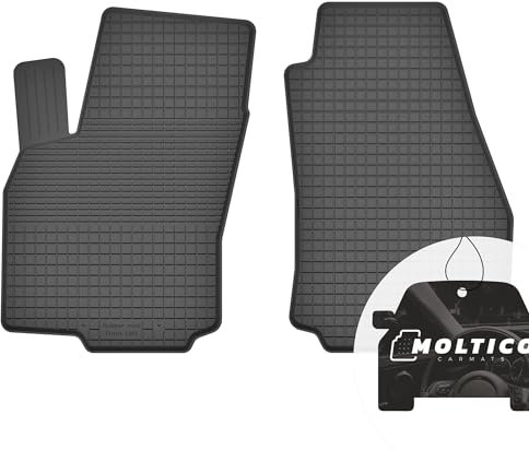 moto-MOLTICO Vorne Gummimatten Auto, 2-teiliges Set, Allwetter Gummi Fußmatten mit Rand, Antirutsch & Wasserfest Autoteppiche - passend für Opel Astra G 1998-2009