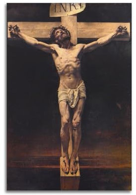 ALTUY Modernes religiöses Jesus-Poster, Jesus Christus, gekreuzigt, dekoratives Gemälde, Leinwand-Poster, 30 x 45 cm