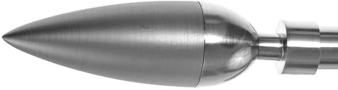 BASIT Endkappe für Gardinenstangen Ø 16mm I Endstück in Edelstahl Optik I 1 Stück Kappe I Spitze E10