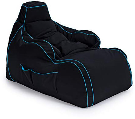 Game Over Chaise Longue Pouf Jeux Vidéos | Salle De Séjour Intérieure Fauteuil Gamer | Poches Latérales pour Les Manettes | Support De Casque (Lame de Liche)