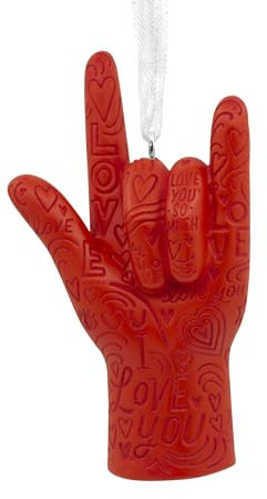Hallmark I Love You ASL American Sign Language Christmas Ornament