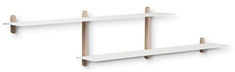 Gejst - Nivo Wandregal H, Eiche hell/weiß