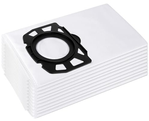 Rebirthcare 10 sacs d'aspirateur pour kärcher 2.863-006.0 sacs filtrants non-tissé 487 wd4 wd5 wd6 wd5p wd6p premium mv4 mv5 mv6 sacs filtrants pour aspirateur humide et secs en non-tissé